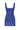 IZABEL Sequin Detailed Square Neck Mini Blue Dress