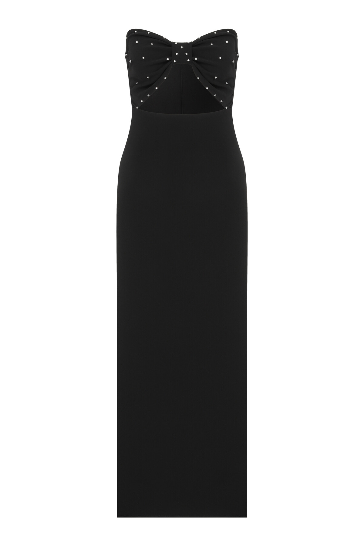 NORAH Crystal Embellished Strapless Cut-Out Dress