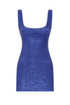 IZABEL Midnight Sequin Detailed Netted Dress