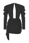MONICA Cut Detailed Mini Black Dress