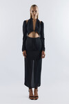 SIERRA Cut Out Detailed Midi Black Dress