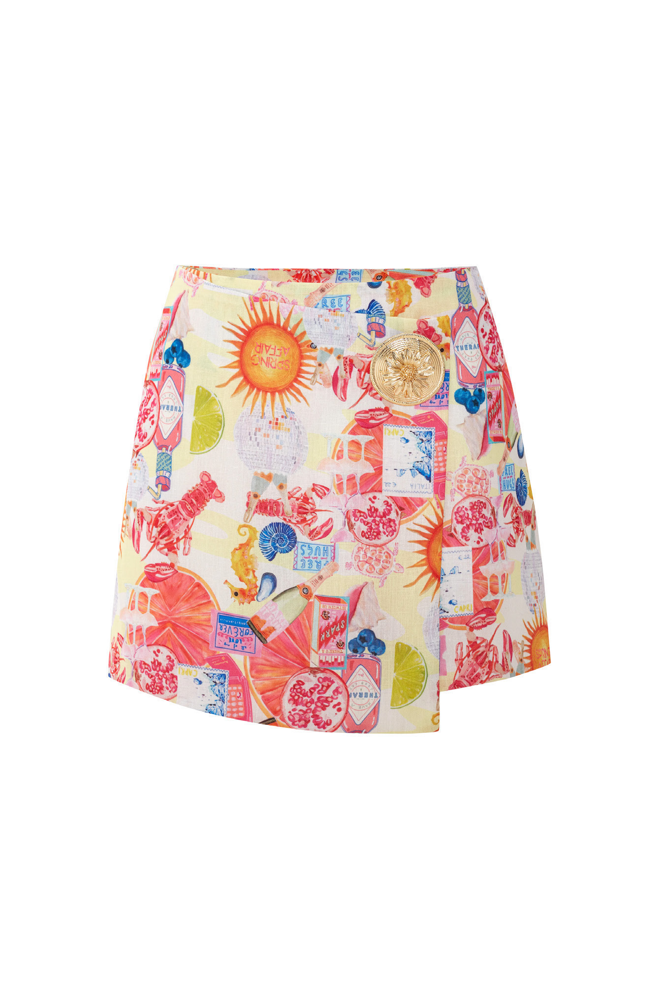 CAMPARI Print Spring Flower Detailed Skirt