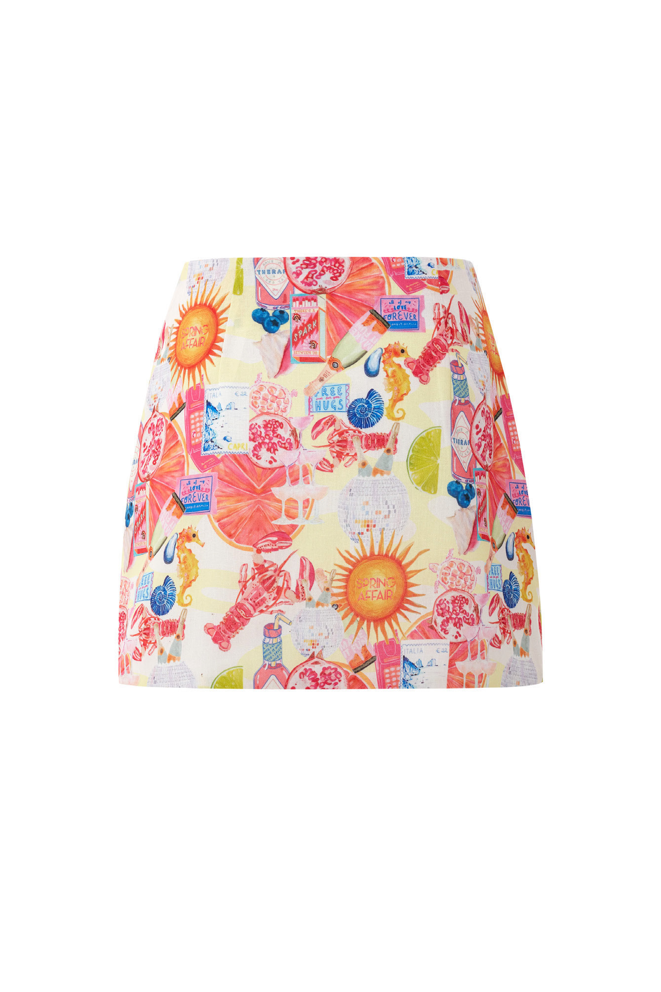 CAMPARI Print Spring Flower Detailed Skirt