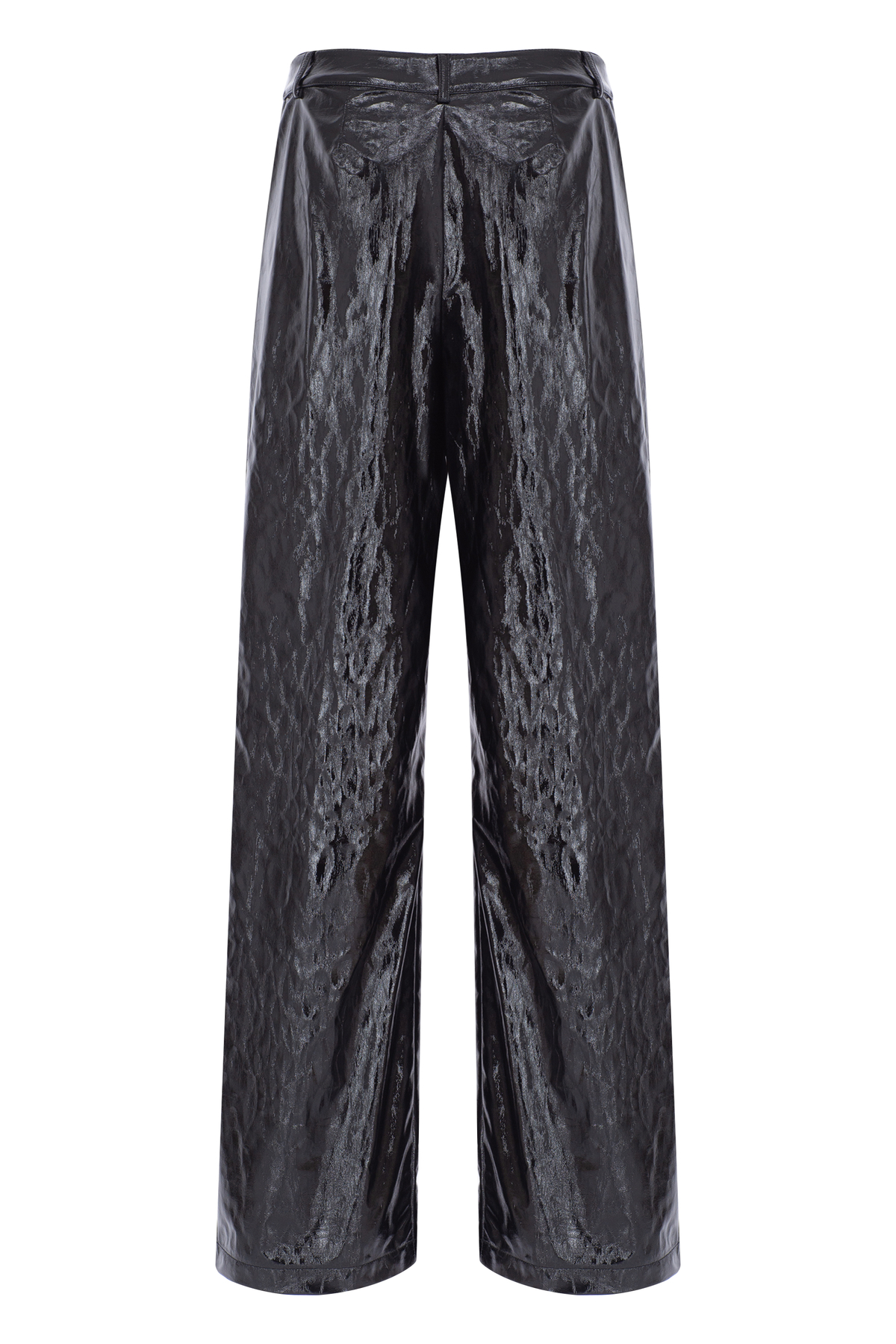 JOAN Leather Pants with Pleated Detail