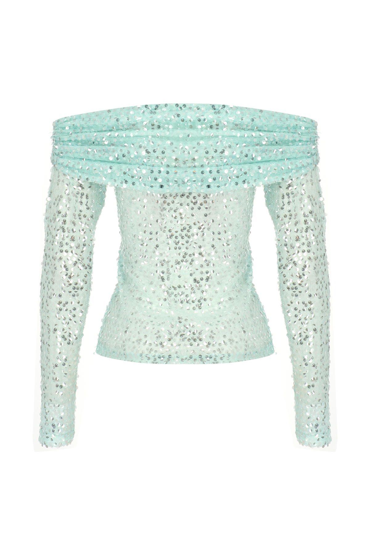 LOU LOU Sequin Blouse with Drawstring Detail