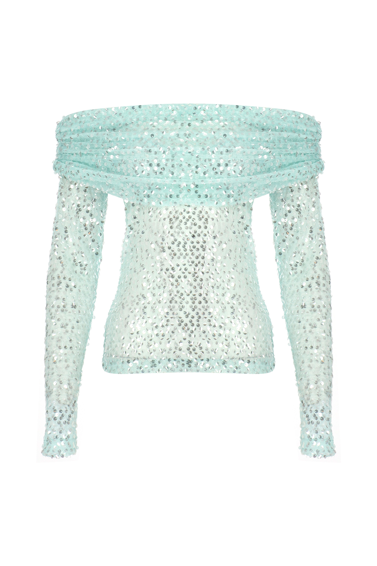 LOU LOU Sequin Blouse with Drawstring Detail