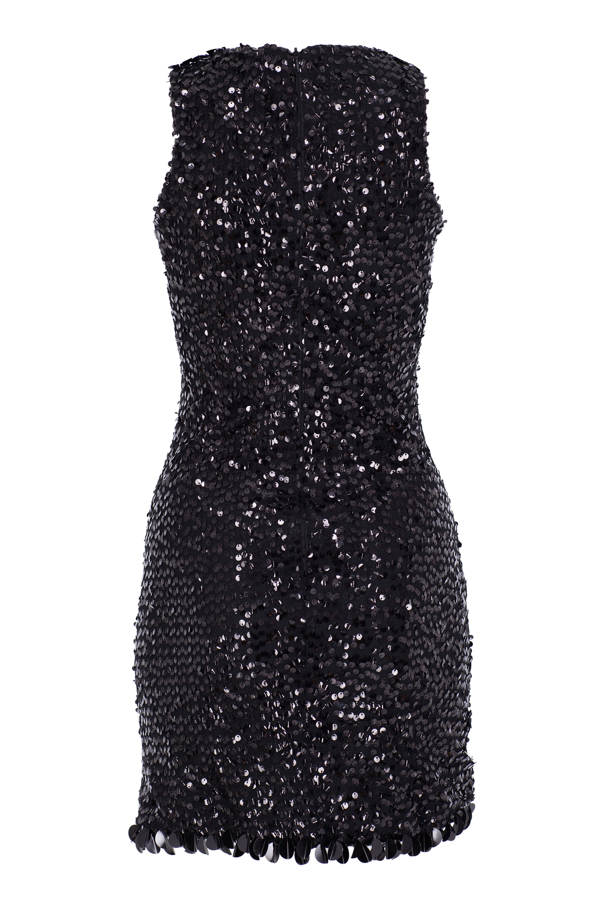 MONA Nero Sequin Detailed Embroidered Mini Dress