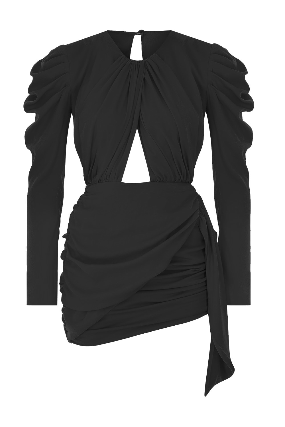 MONICA Mini Black Dress with Cutout Detail